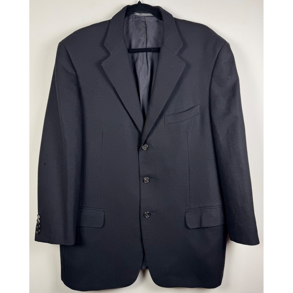 Ermenegildo Zegna High Performance Four Ply Wool Blazer Black Mens Size 42R
